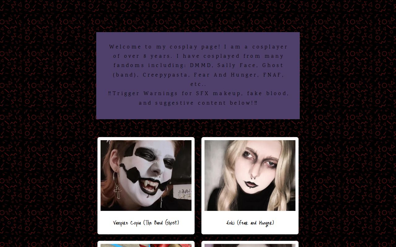 Cosplay Page